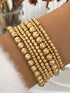 Golden Elegance 7-Piece Minimalist Beaded Bracelet Collection