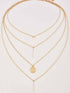 Golden Celestial Starburst Layered Necklace