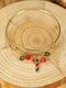 Golden Enamel Beaded Christmas Charm Bracelet