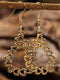 Golden Heart Waterdrop Valentine Earrings with Romantic Hollow Design