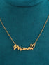Golden Heart Mama Pendant Necklace with Chain