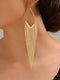Elegant Gold Fringe Tassel Drop Earrings
