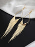 Elegant Gold Fringe Tassel Drop Earrings
