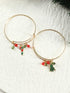 Golden Enamel Beaded Christmas Charm Bracelet