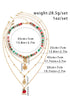 Golden Festive Pendant Necklace Set with Beaded Detail