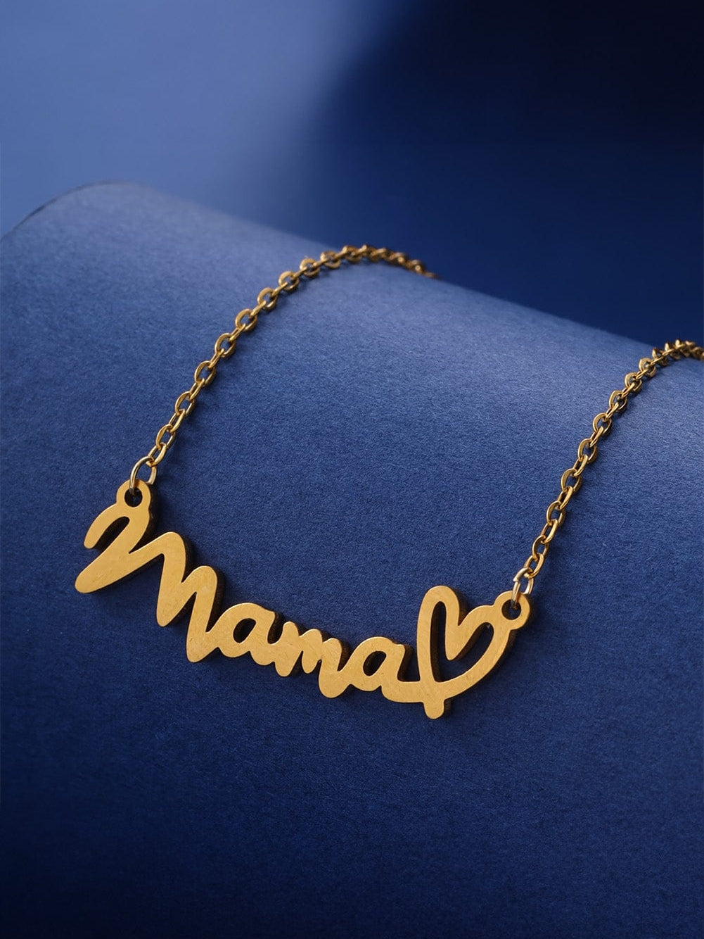 Golden Heart Mama Pendant Necklace with Chain