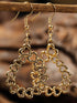 Golden Heart Waterdrop Valentine Earrings with Romantic Hollow Design