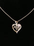 Golden Mom Rhinestone Floral Cut-out Heart Pendant