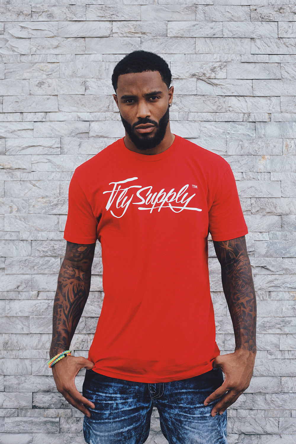 Fly Supply Logo: Red T Shirt