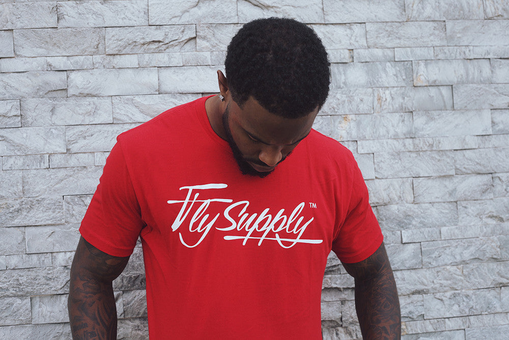 Fly Supply Logo: Red T Shirt