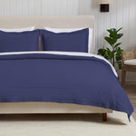 3 Piece Textured Striped Quilt Set - Ellie Collection