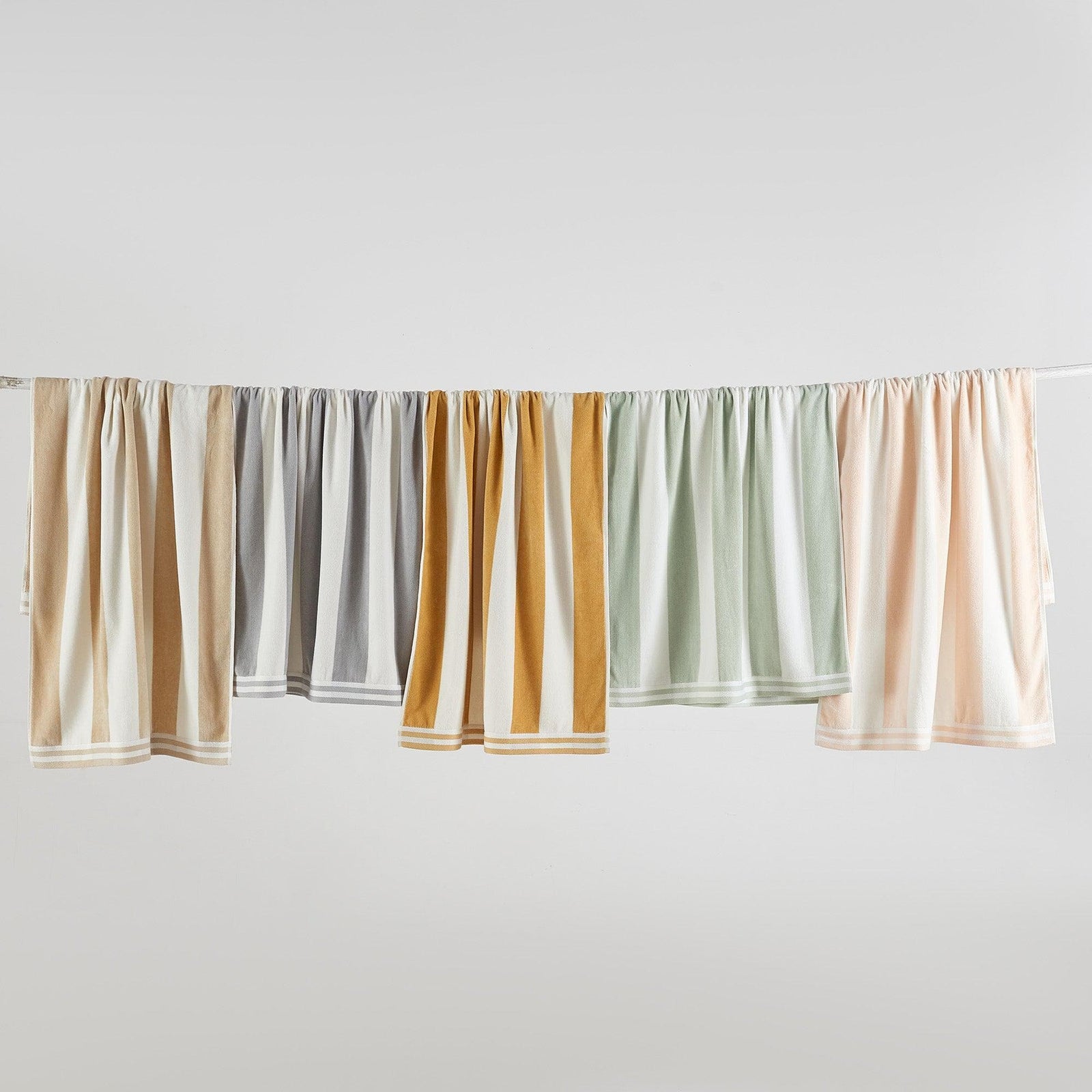 4 Pack Striped Cabana Beach Towel - Edgartown Collection