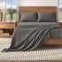 4 Piece Heathered Solid Cotton Blend Flannel Sheet Set - Anders Collection