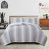 Everette Collection 3 Piece Ombre Striped Quilt Set