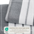 Decorative Cotton Stripe Bath Towel Set - Noelle Collection