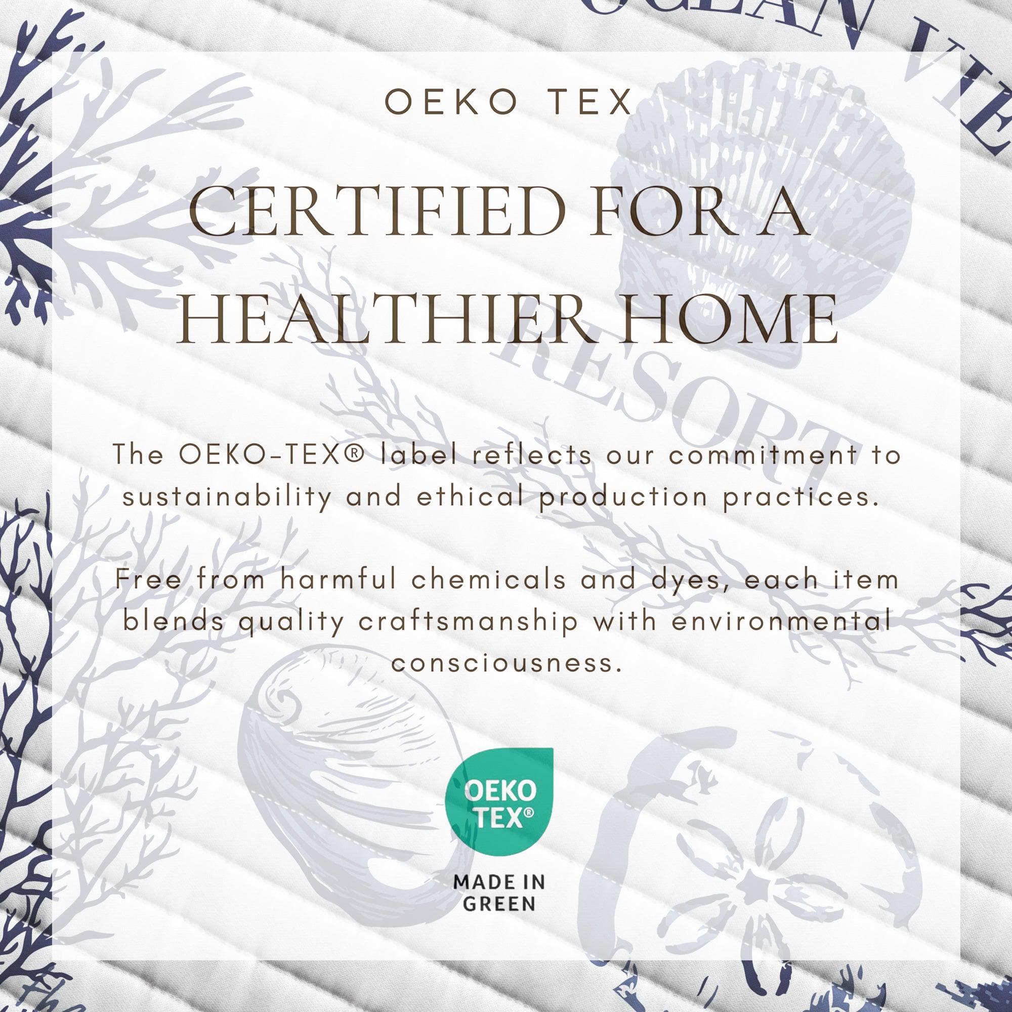 Coastal Printed Cotton Quilt Set - Calypso Collection
