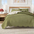 Floral Print & Scalloped Edge Cotton Quilt Set - Ilianna Collection
