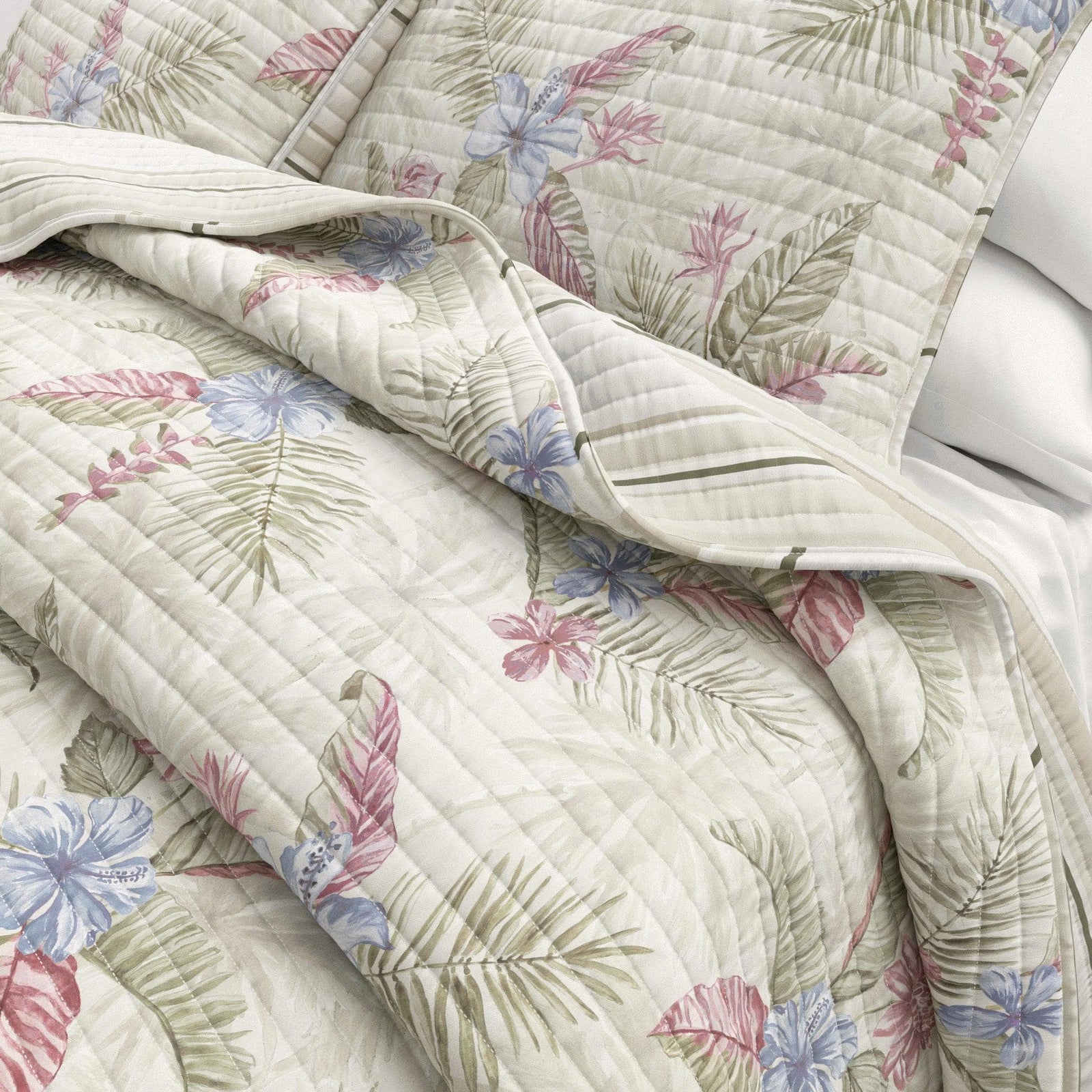 Floral Printed Cotton Quilt Set - Mendocino Collection