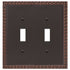 Placa de pared de bronce envejecido con llave griega - 2 palancas