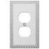 Placa de pared de cromo fundido esmerilado con llave griega - 1 dúplex