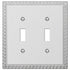 Placa de pared con 2 palancas de cromo fundido esmerilado con llave griega