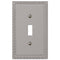 Placa de pared con llave griega de níquel satinado fundido - 1 palanca