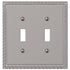 Placa de pared con llave griega de níquel satinado fundido y 2 palancas