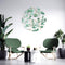 Green Leaves Clear Printed Transparent Acrylic Circle