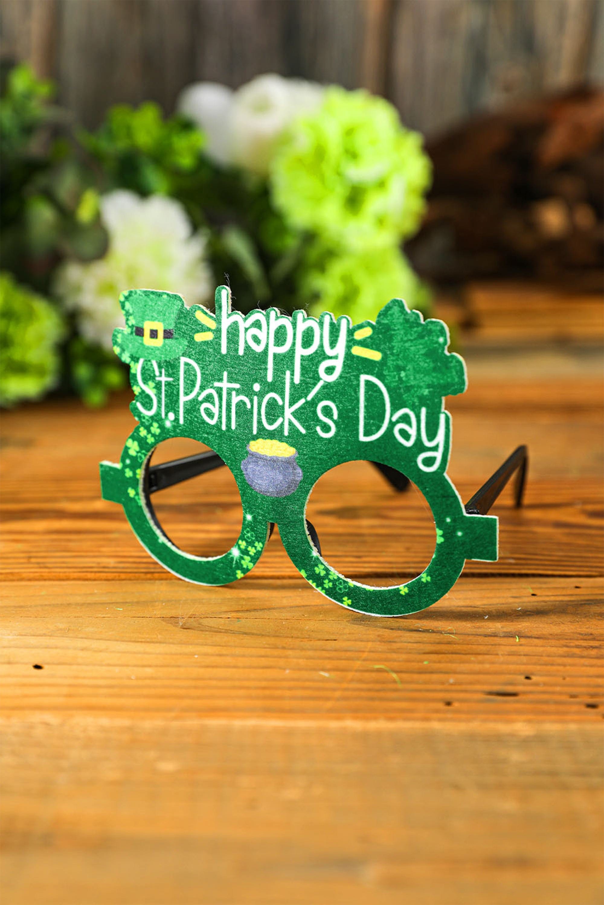 Lucky Clover Festive St. Patrick's Day Party Glasses Frame