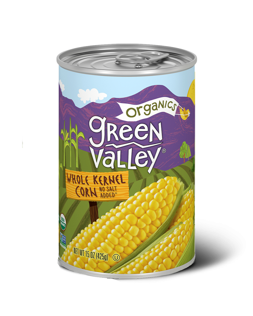 Green Valley Organics Whole Kernel Sweet Corn (Pack of 12 - 15 Oz)