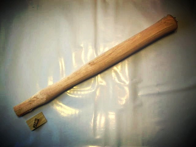 14" Blacksmith / Ball Pein Hammer Handle Flat Eye Style Hickory Machinist #3 eye