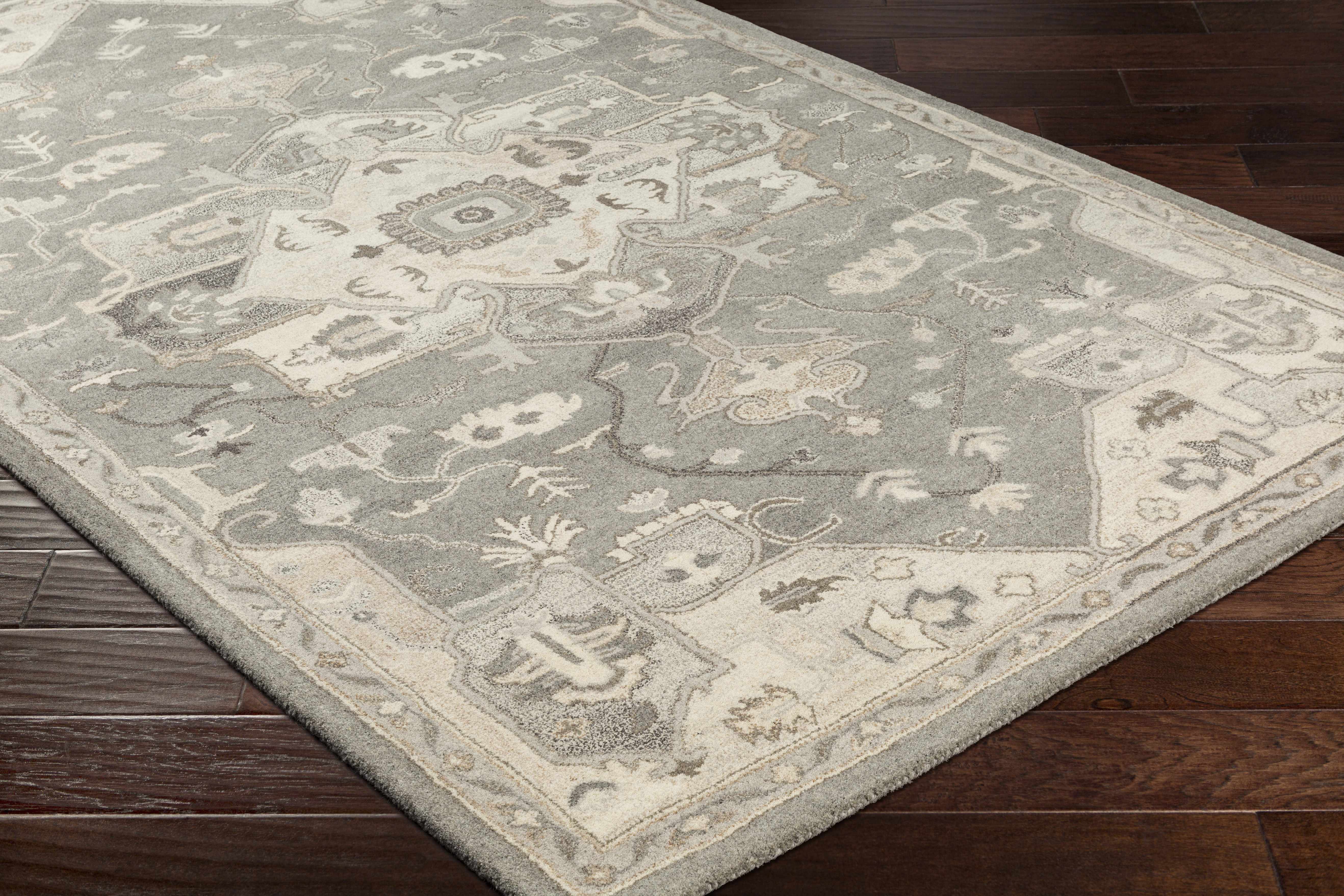 Broomfield 1196 Hand Tufted Taupe Wool Rug