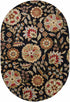 Heaters Black Floral Wool Carpet