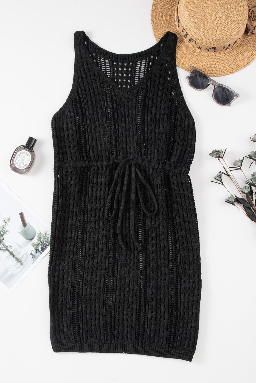 Open Knit Sheer Beach Tunic