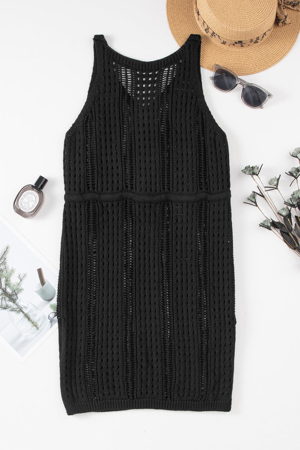 Open Knit Sheer Beach Tunic