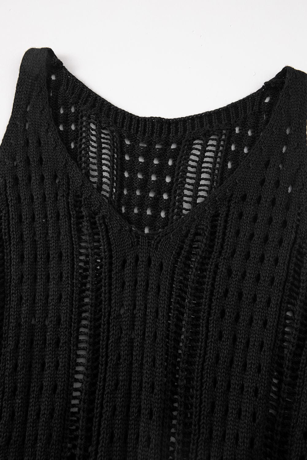 Open Knit Sheer Beach Tunic