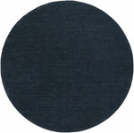 Brockton Solid Wool Dark Blue Area Rug