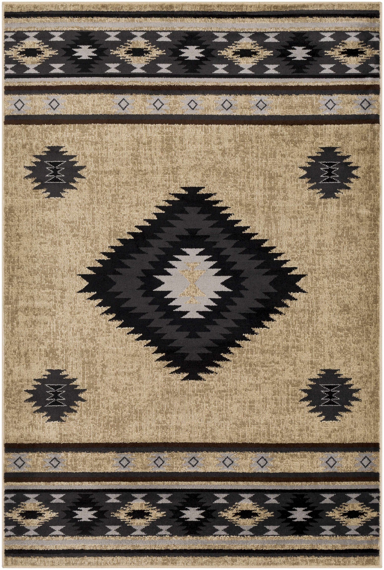 Alfombra azteca marrón Buckhaven