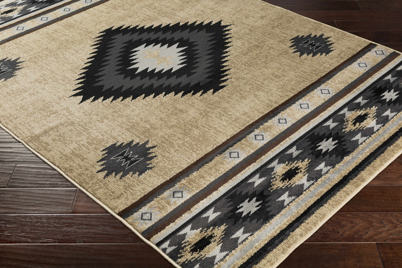 Alfombra azteca marrón Buckhaven