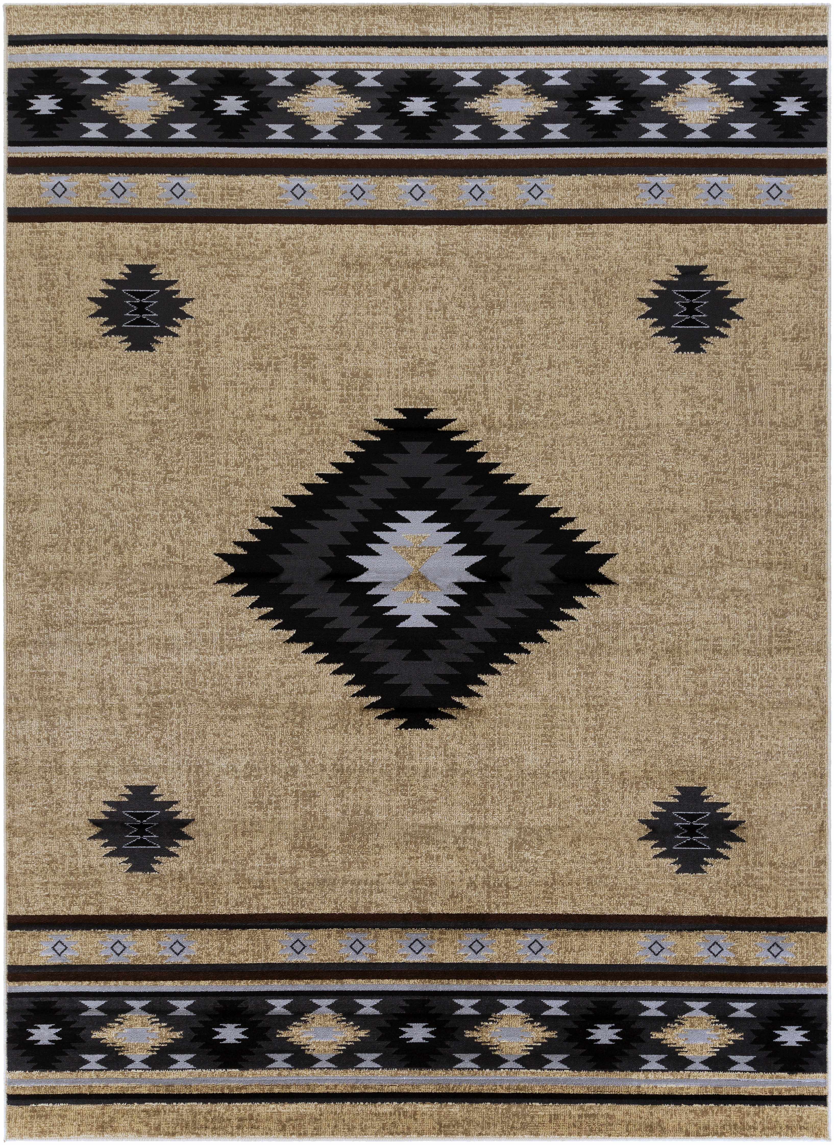 Alfombra azteca marrón Buckhaven