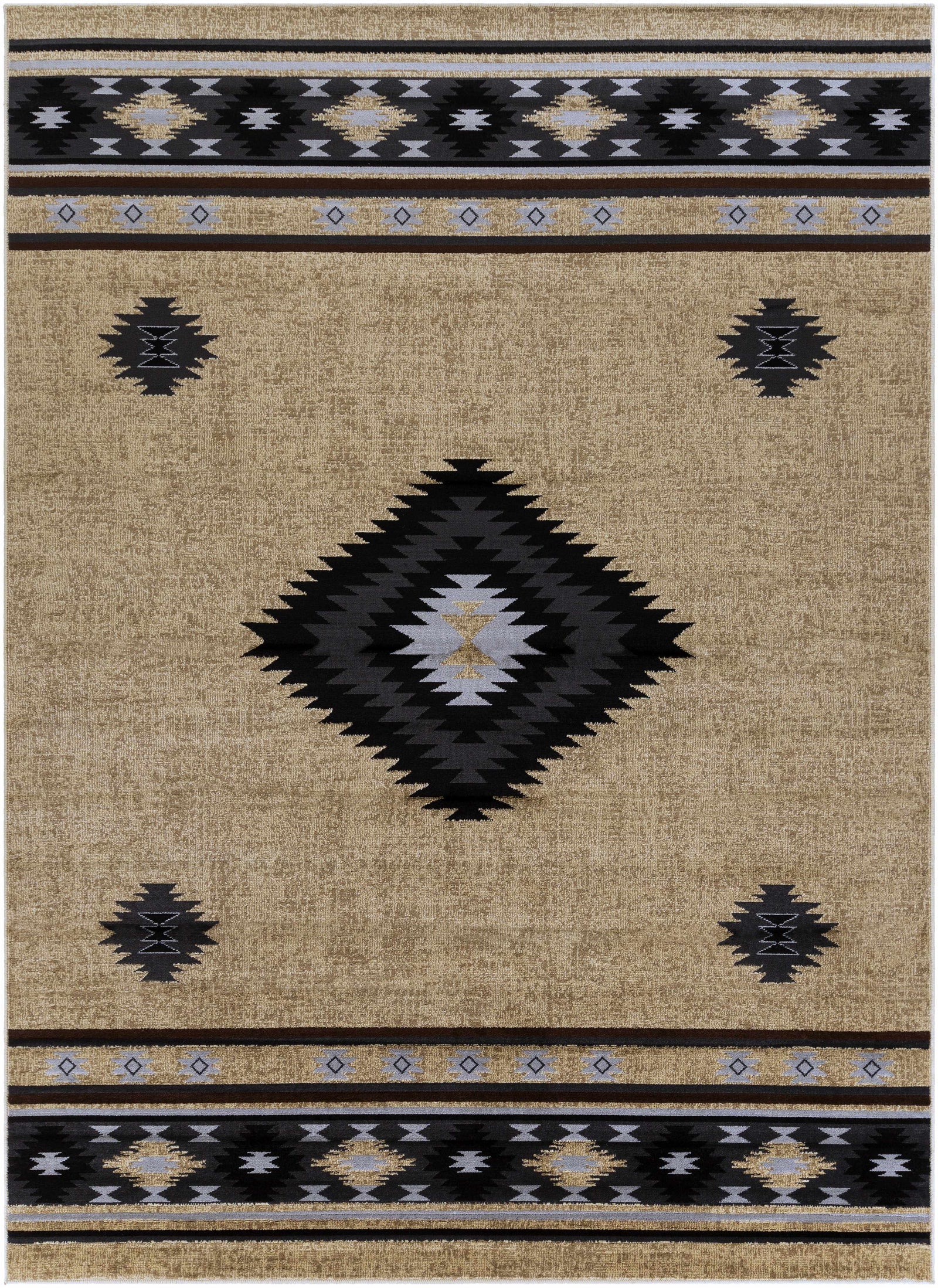 Alfombra azteca marrón Buckhaven