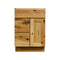 24 Inch Hickory Shaker Single Sink Bathroom Vanity with Drawers on the Left