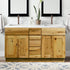 60 Inch Hickory Shaker Double Sink Bathroom Vanity with Drawers