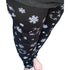 Christmas Snowflake Leggings Black White Leggings with Pockets