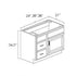 Mueble de baño con lavabo individual estilo shaker de nogal de 36 pulgadas y cajones a la izquierda