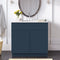 Mueble de baño con lavabo individual de 30 pulgadas, estilo shaker, color azul marino