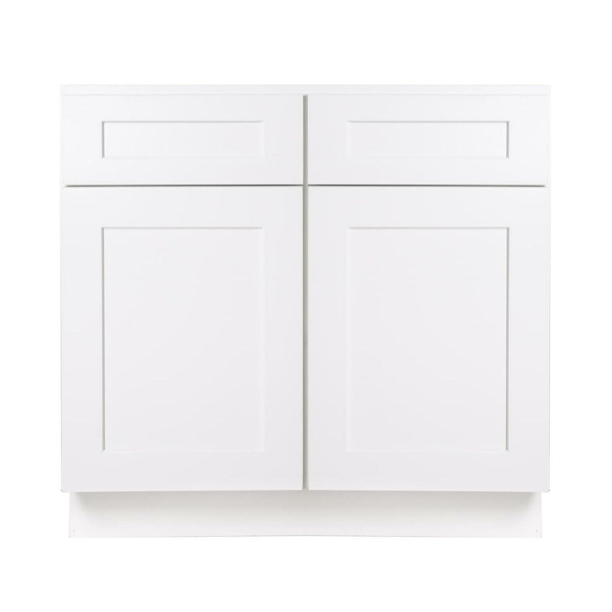 Mueble de baño con lavabo individual de 30 pulgadas, color blanco, con acabado Shaker