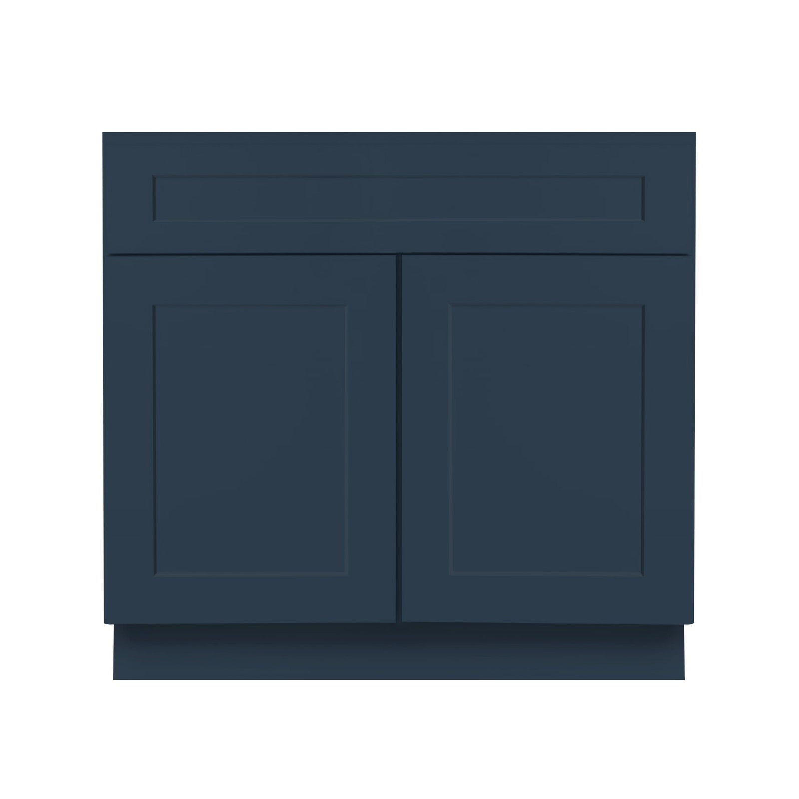 Mueble de baño con lavabo individual de 30 pulgadas, estilo shaker, color azul marino