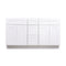 Mueble de baño blanco de 72 pulgadas con dos lavabos y cajones