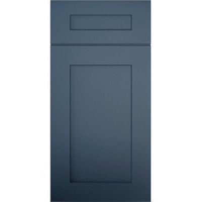 Mueble de baño con dos lavabos y cajones de color azul marino de 72 pulgadas